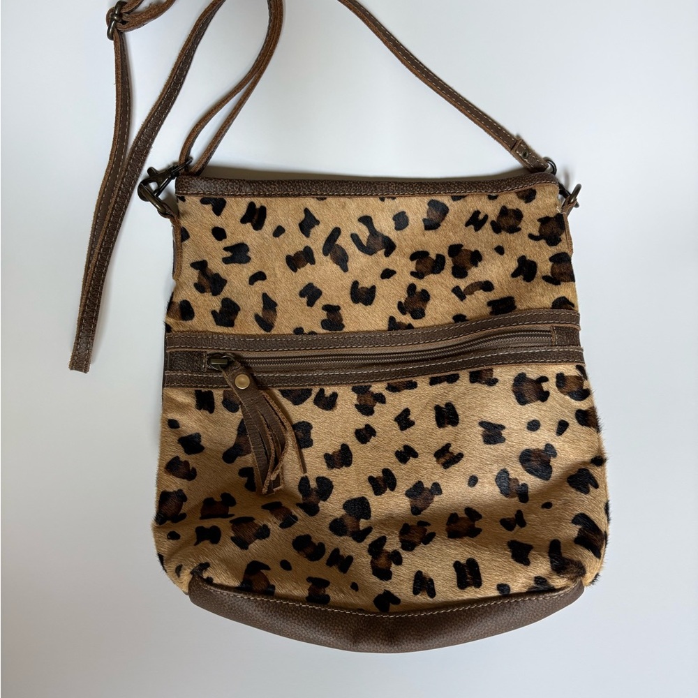 Myra Leopard Print Crossbody Bag